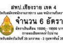 สพป.เชียงราย เขต 4 เปิดรับสมัครพนักงานราชการ และ พนักงานชั่วคราว จำนวน 6 อัตรา เปิดรับสมัครในวันที่ 29 มกราคม – 2 กุมพาพันธ์ 2561 (รายละเอียดกดเข้าไปอ่าน)