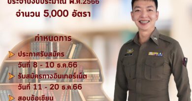 เปิดสอบตำรวจ ประจำปี 2566 สำนักงานตำรวจแห่งชาติ เปิดรับสมัครและสอบแข่งขันบุคคลภายนอกเพื่อบรรจุแต่งตั้งเข้ารับราชการตำรวจ 5000 อัตรา / บรรจุทั่วประเทศ / สมัครทางอินเทอร์เน็ต 11 – 20 ธันวาคม 2566